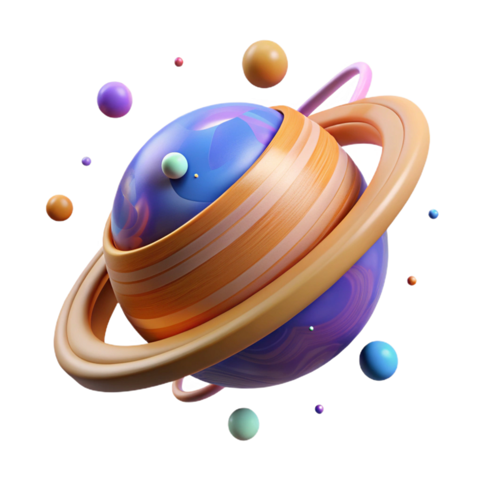 magnificent minimalist Planet Rotation Animation Cutout with Spinning Motion original png
