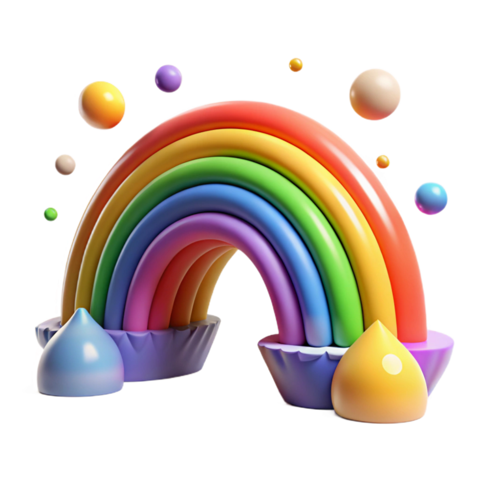 serene classic Rainbow Arc Colorful Spectrum Isolated high resolution png