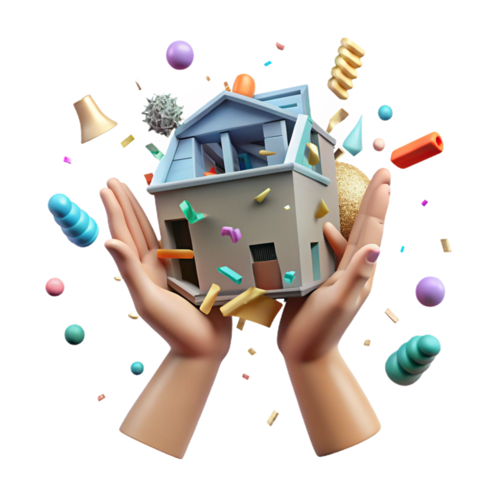 stunning vintage Hands Holding Up Broken Building Transparent Background original png