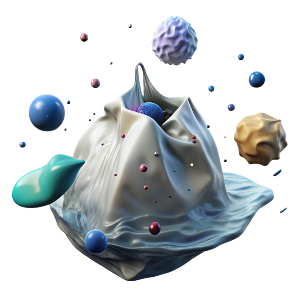 vibrant contemporary Plastic Bag Floating in Ocean Isolated Underwater View exclusive png