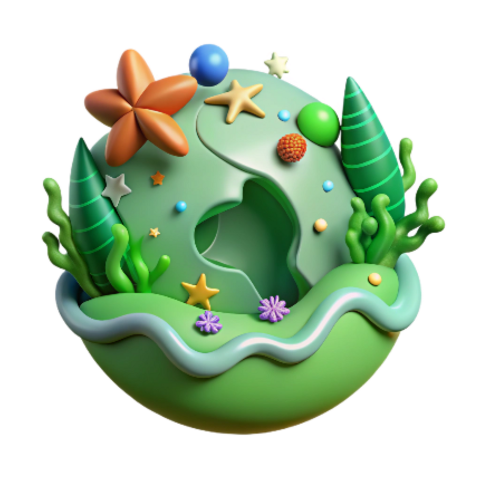 extraordinary minimalist Marine Ecosystem Health Icon Green Isolated Element png
