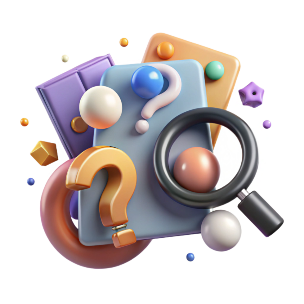 extraordinary classic Inquiry Based Learning Icon Question Mark and Magnifying Glass Transparent Background exclusive png