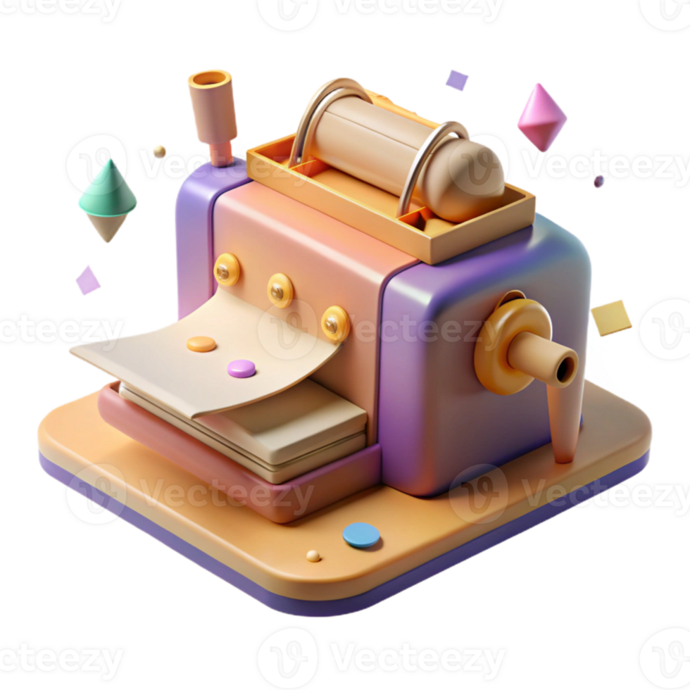 stunning vintage Perfect Binding Machine Glue Applicator Cutout professional png