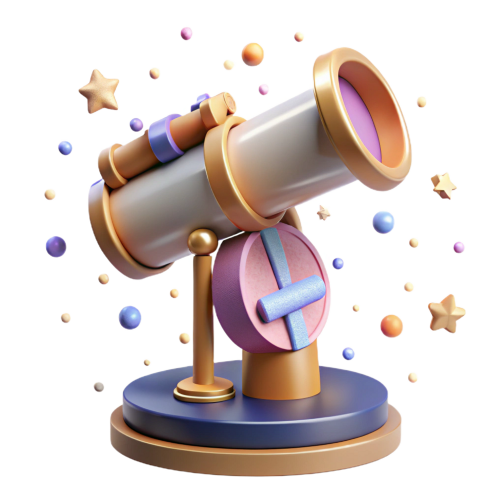beautiful classic Observatory Telescope Mount Isolated with Sturdy Base high quality png