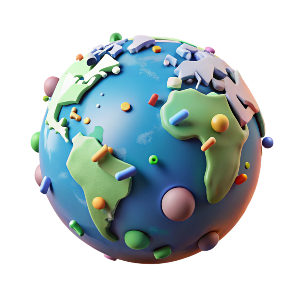serene minimalist Planet Earth Rotating Realistic View Cutout high quality png