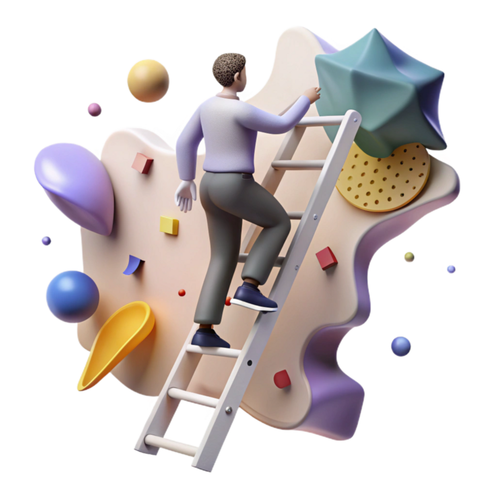 stunning minimalist Person Climbing Ladder Silhouette Cutout exclusive png