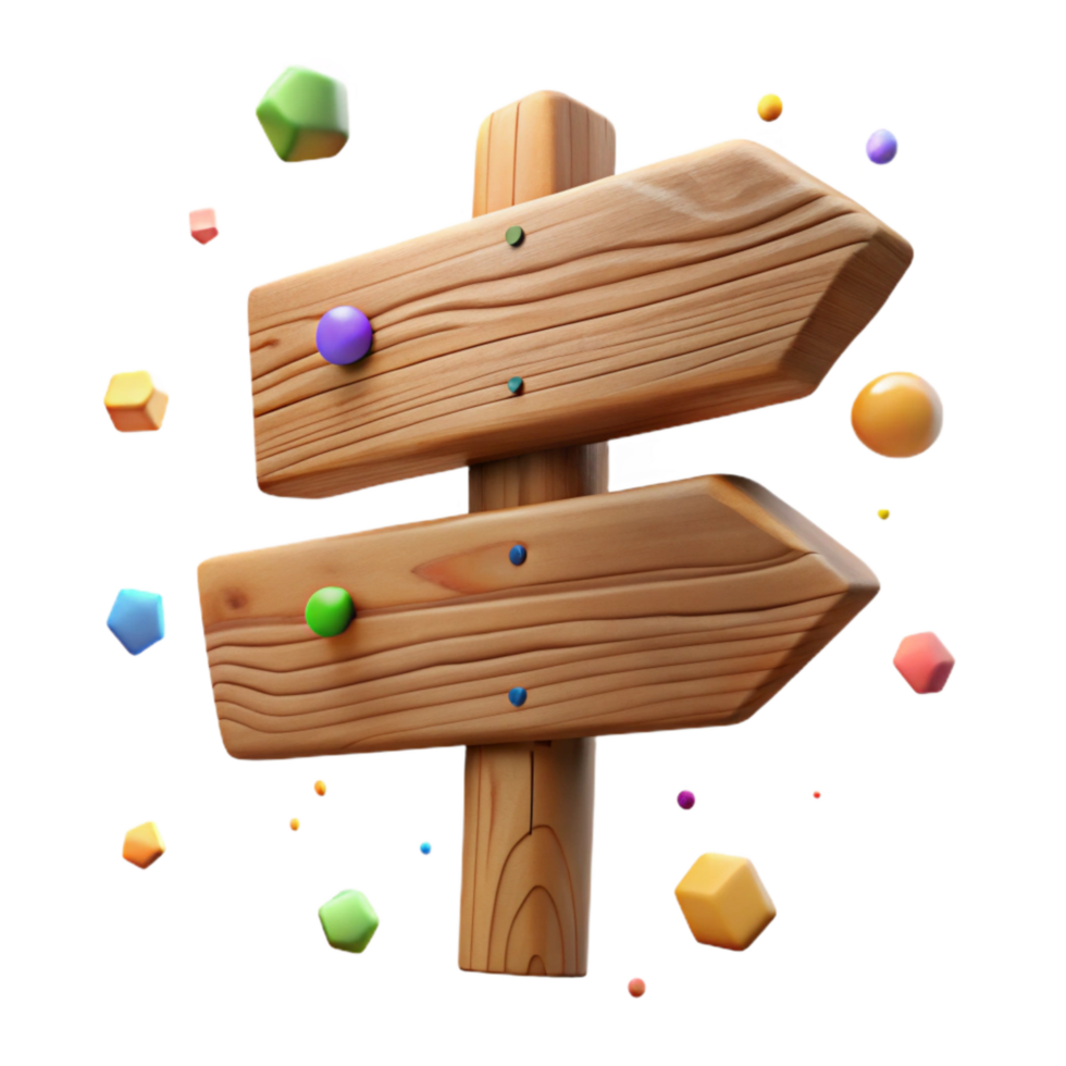 beautiful traditional Old Wooden Signpost Weathered Wood Transparent Background exclusive png
