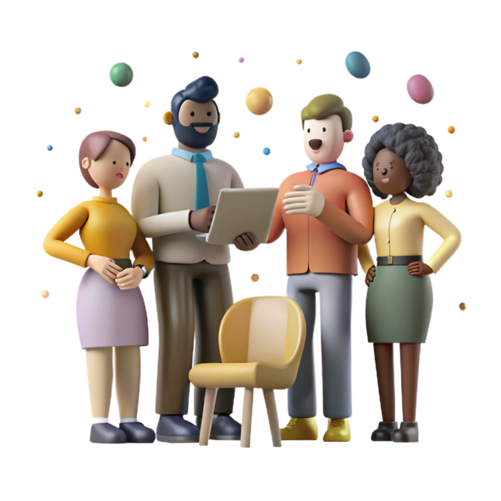 stunning classic Group Silhouette Diverse Team Meeting Transparent Background high resolution png