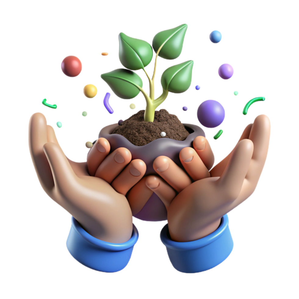 stunning classic Hands Holding Soil with Sprouting Seed Transparent authentic png