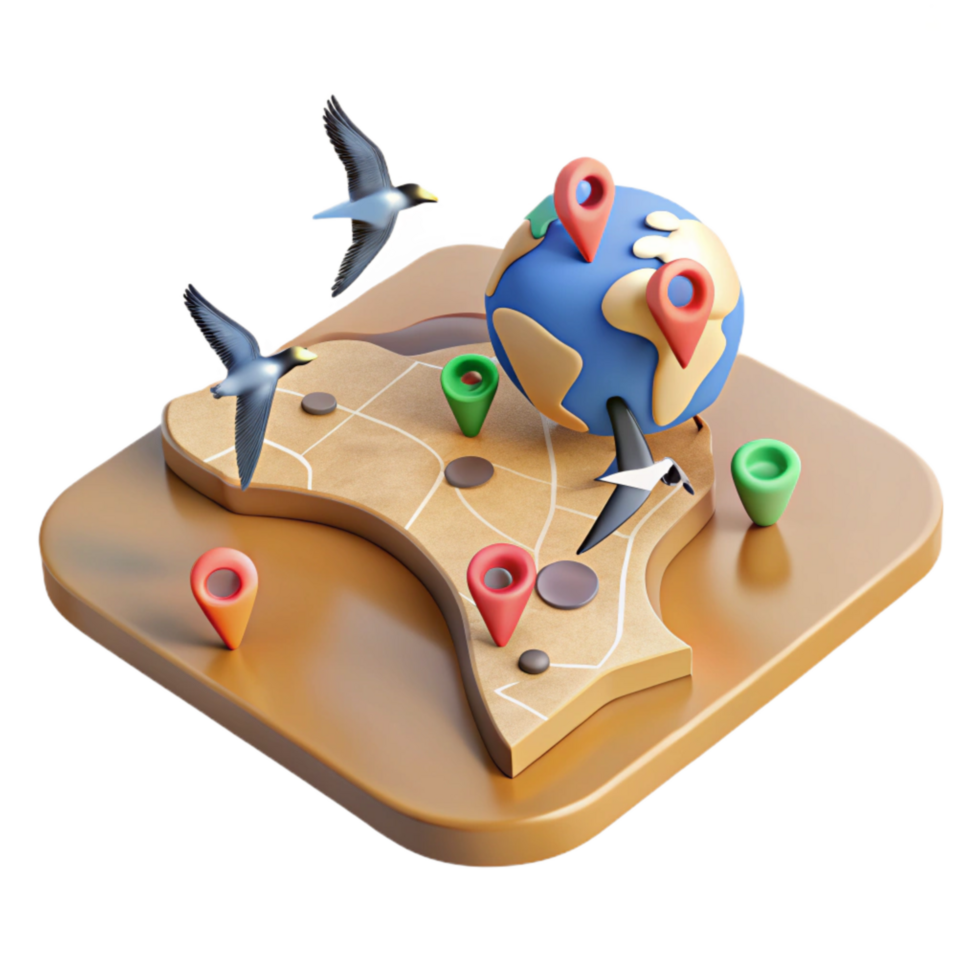 elegant contemporary Migrating Birds Flight Path Map Isolated Continent Outline premium png
