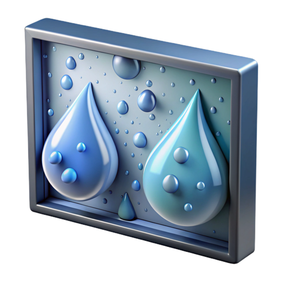 beautiful modern Rain Drops on Window Pane Cutout png