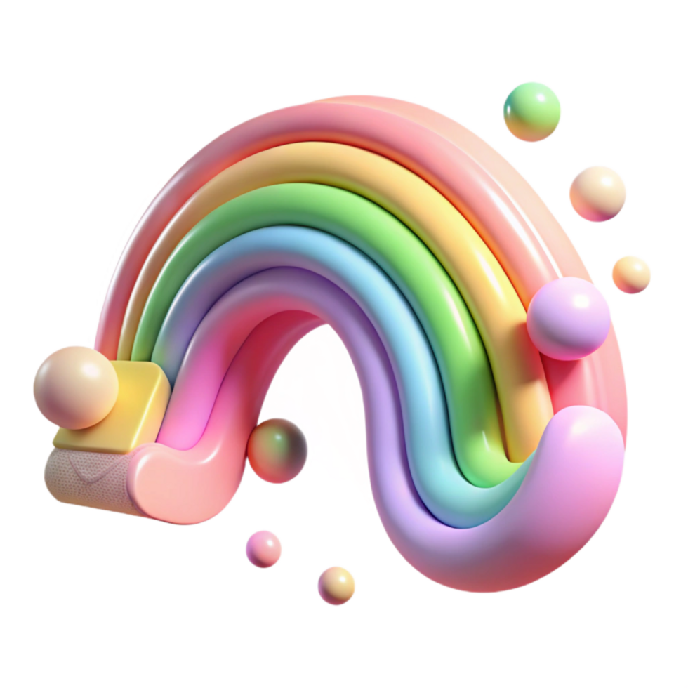 impressive minimalist Pastel Rainbow Gradient Pattern Transparent Background original png