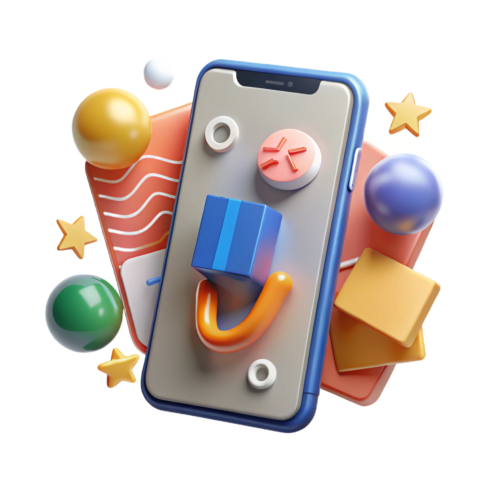 wonderful abstract Language Translation App on Smartphone Cutout Element genuine png
