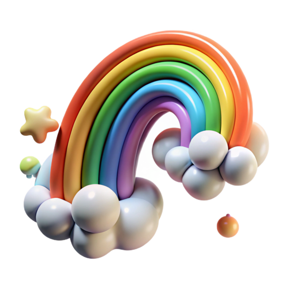 wonderful classic Rainbow After Rain Isolated Element genuine png