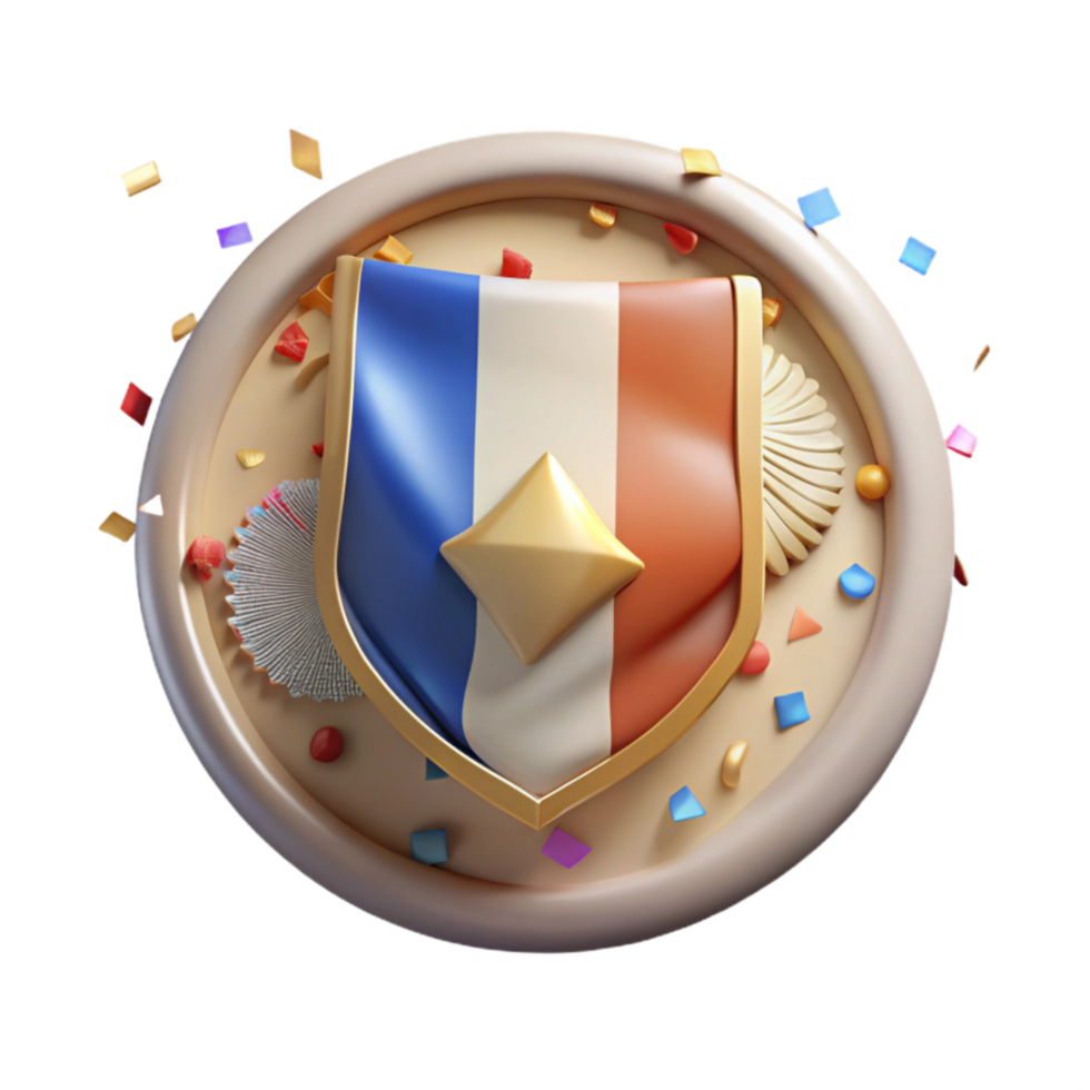 dramatic rustic Historical Flag Badge Transparent with Subtle Gradient high resolution png