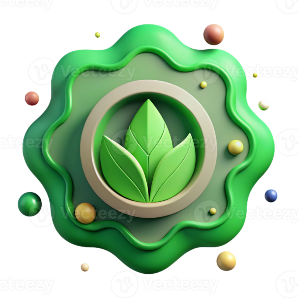 elegant abstract Nature Conservation Symbol Green Gradient Isolated professional png