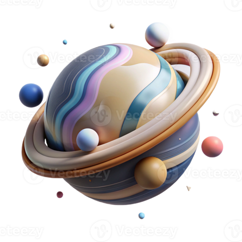 dramatic rustic Planet Atmosphere Layers Isolated with Gaseous Bands high resolution png