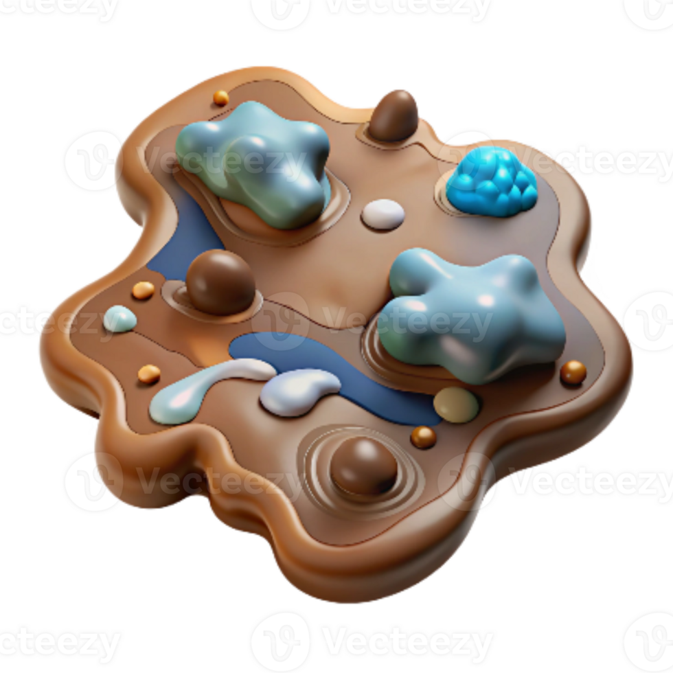 vibrant traditional Muddy Water Cutout Isolated Brown and Cloudy high quality png
