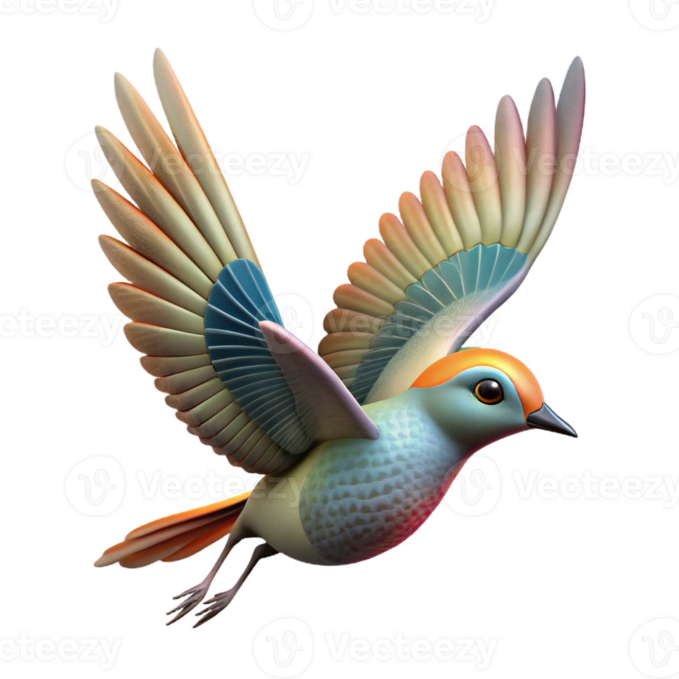 serene traditional Grassland Bird in Flight Isolated on Transparent Background premium png