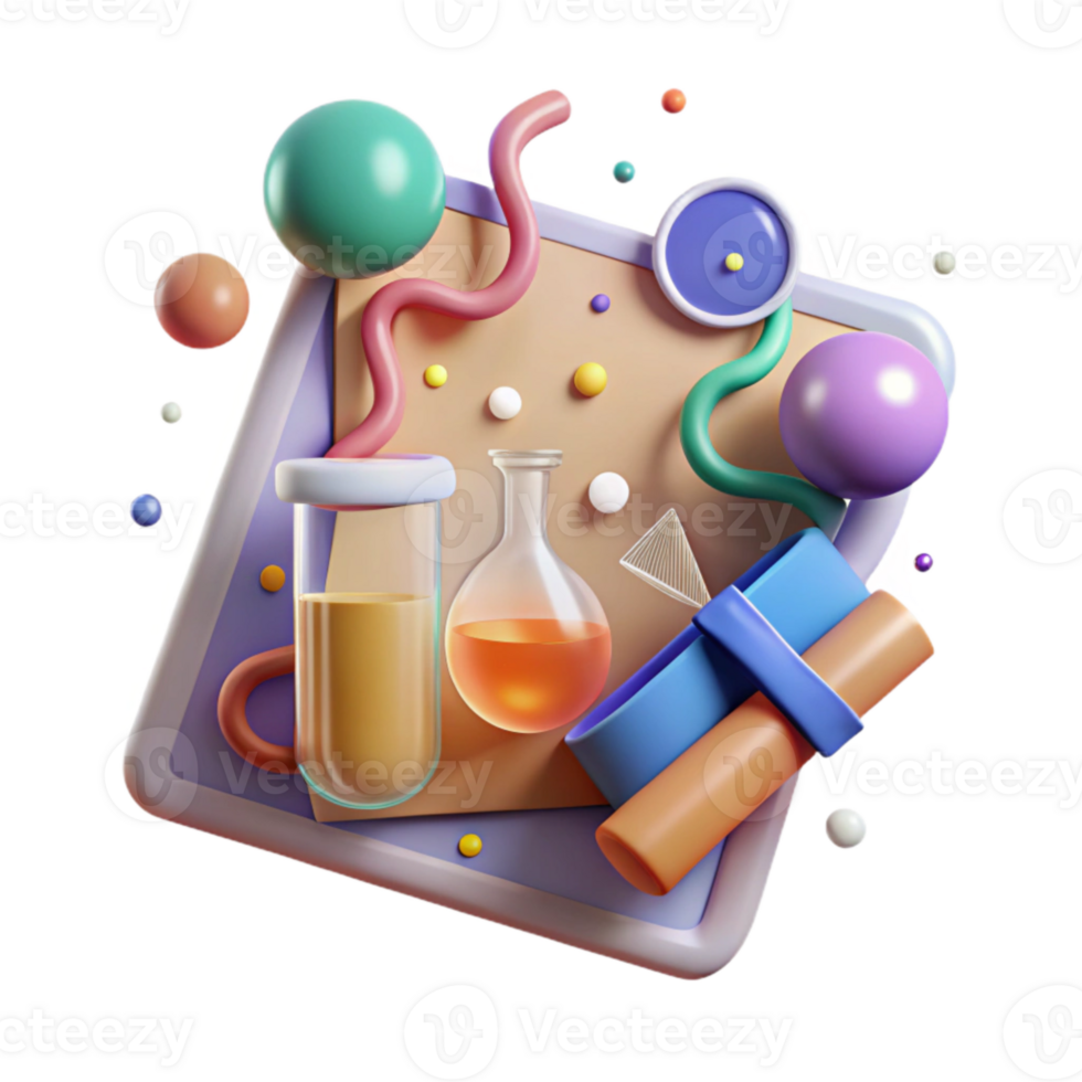 elegant creative Medical Research Icon with Transparent Background detailed png