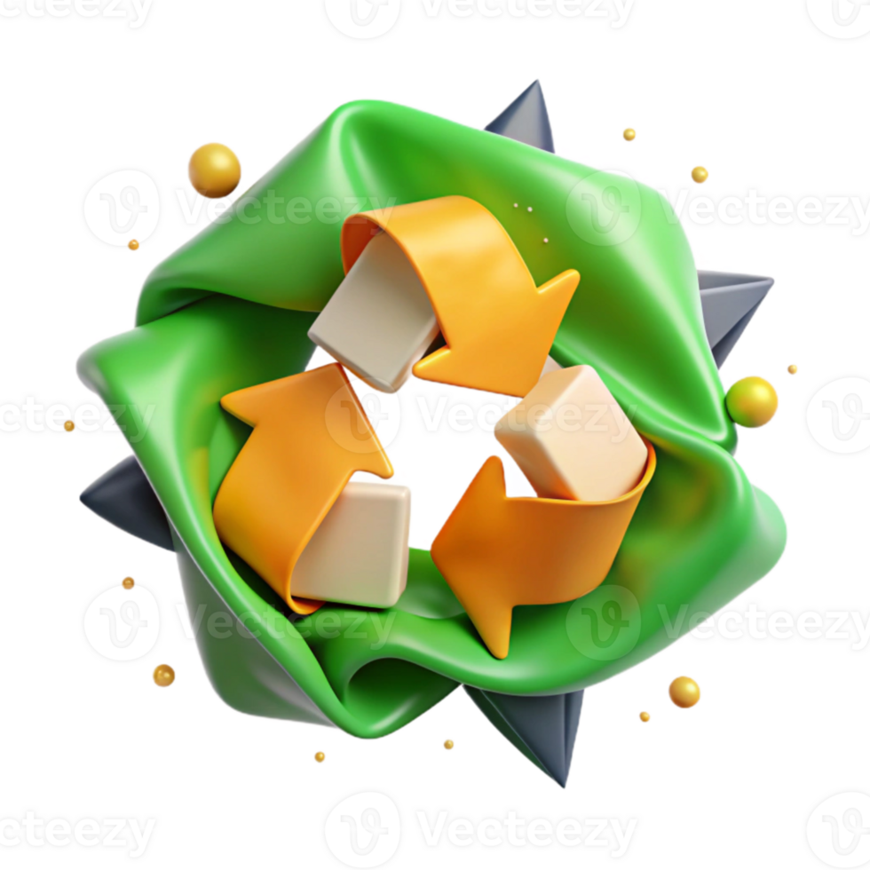 extraordinary contemporary Recycling Symbol Green Arrows Isolated Element original png