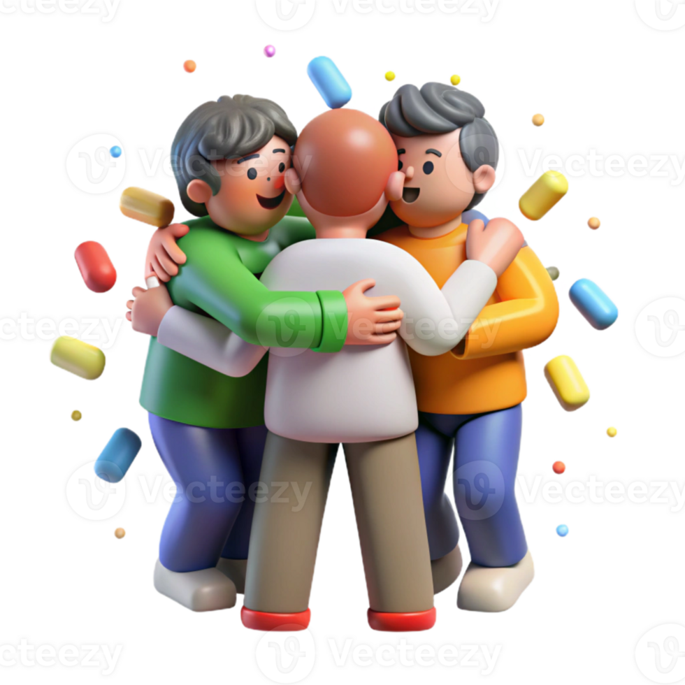 extraordinary vintage Group Hugging After Disaster Transparent exclusive png