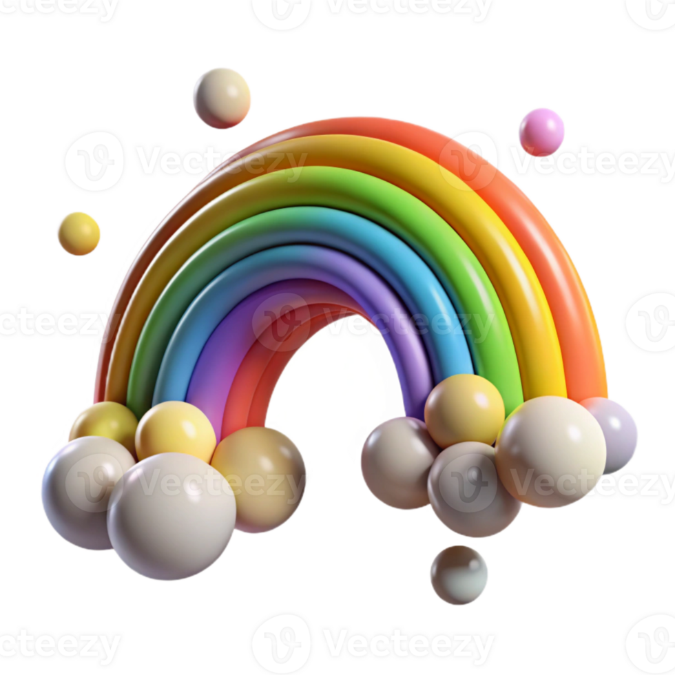 elegant abstract Rainbow Arc After Rain Isolated Element high quality png