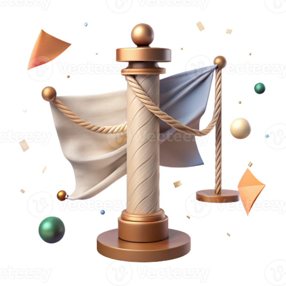 vibrant abstract Historical Flagpole Transparent Background with Rope Detail high resolution png
