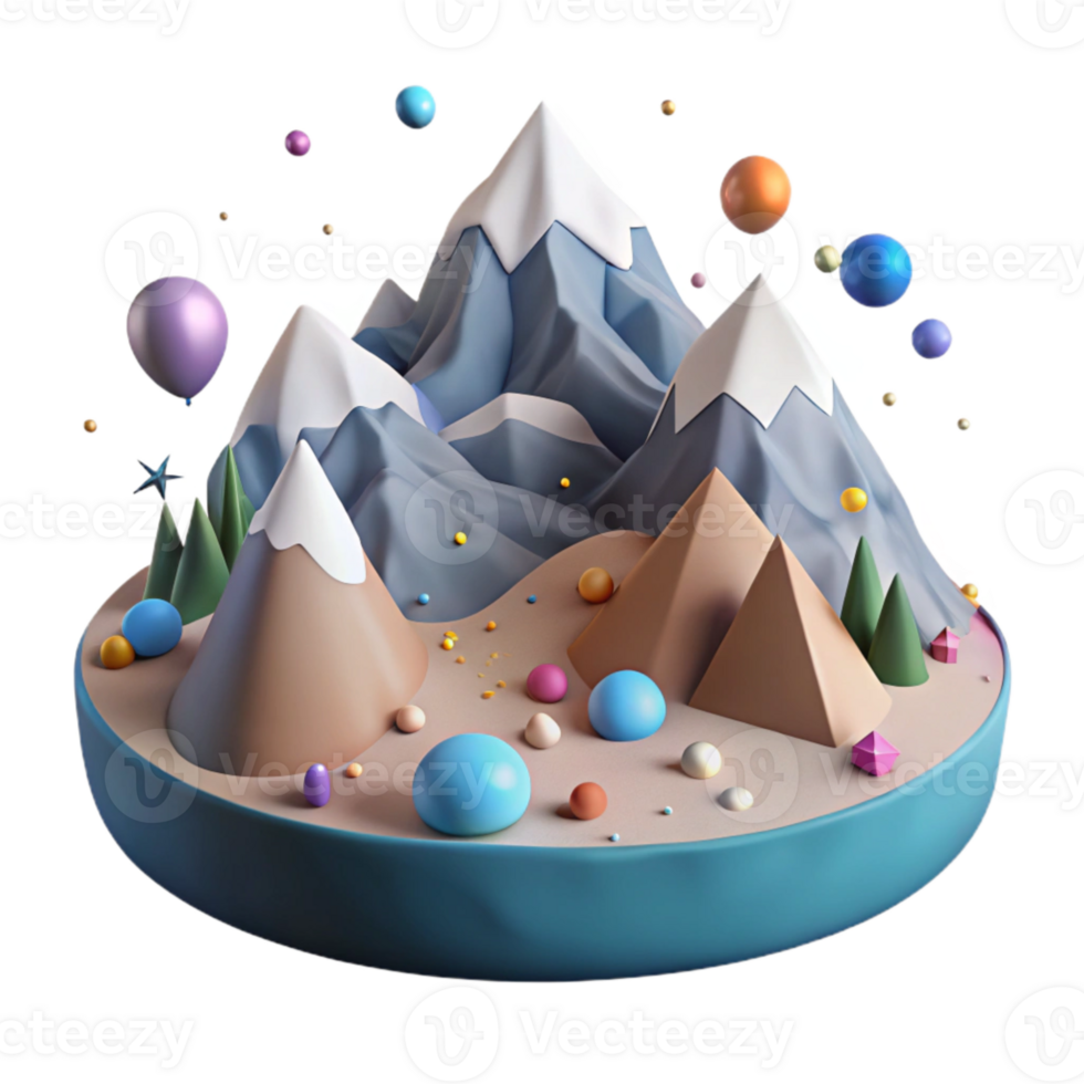 impressive traditional Mountain Range Panorama Cutout with Wide Angle View professional png