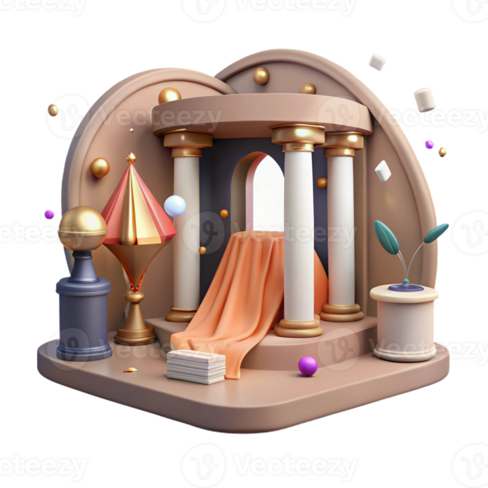 wonderful traditional Protecting History Museum Display Isolated Cutout detailed png