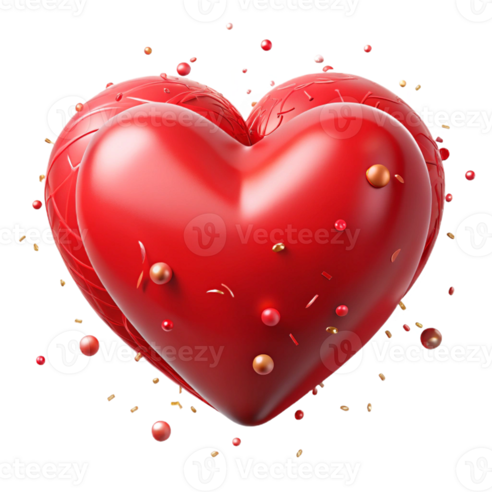 stunning classic Red Heart Shape Love Symbol Isolated Element high quality png