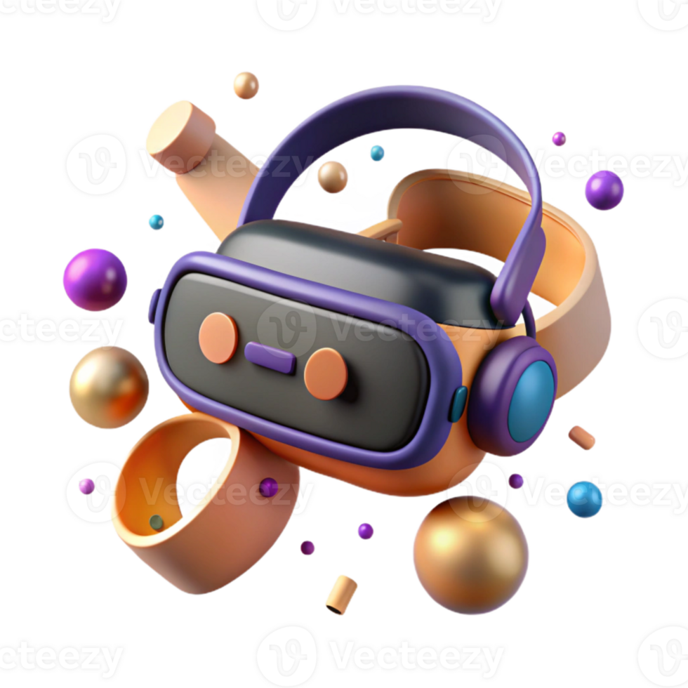 extraordinary rustic Metaverse Headset with Controllers Cutout Element authentic png