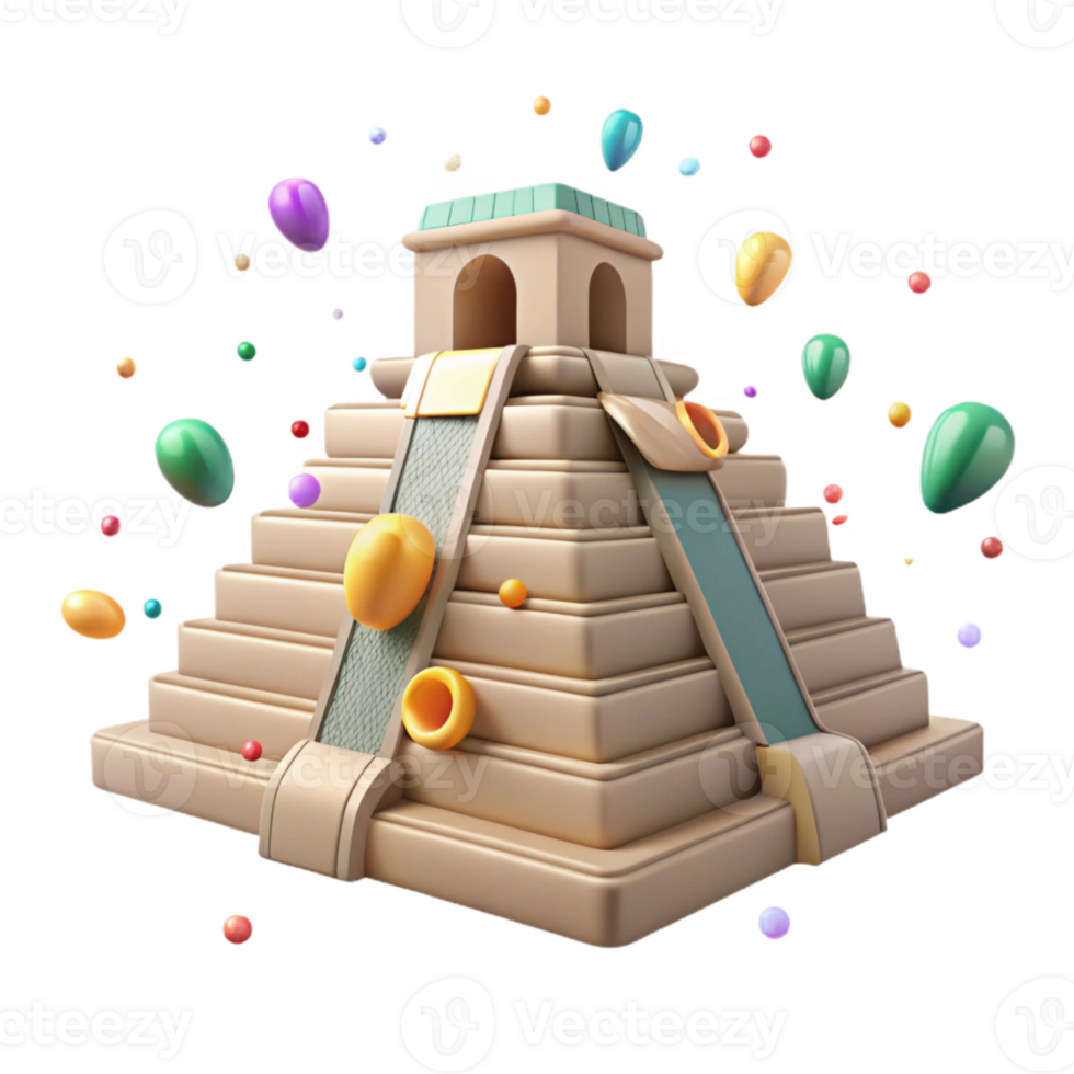 extraordinary classic Mayan Pyramid Temple Stone Texture Cutout original png