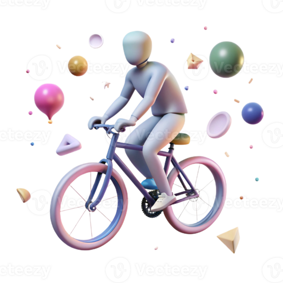 elegant traditional Person Riding Bicycle Silhouette Transparent authentic png