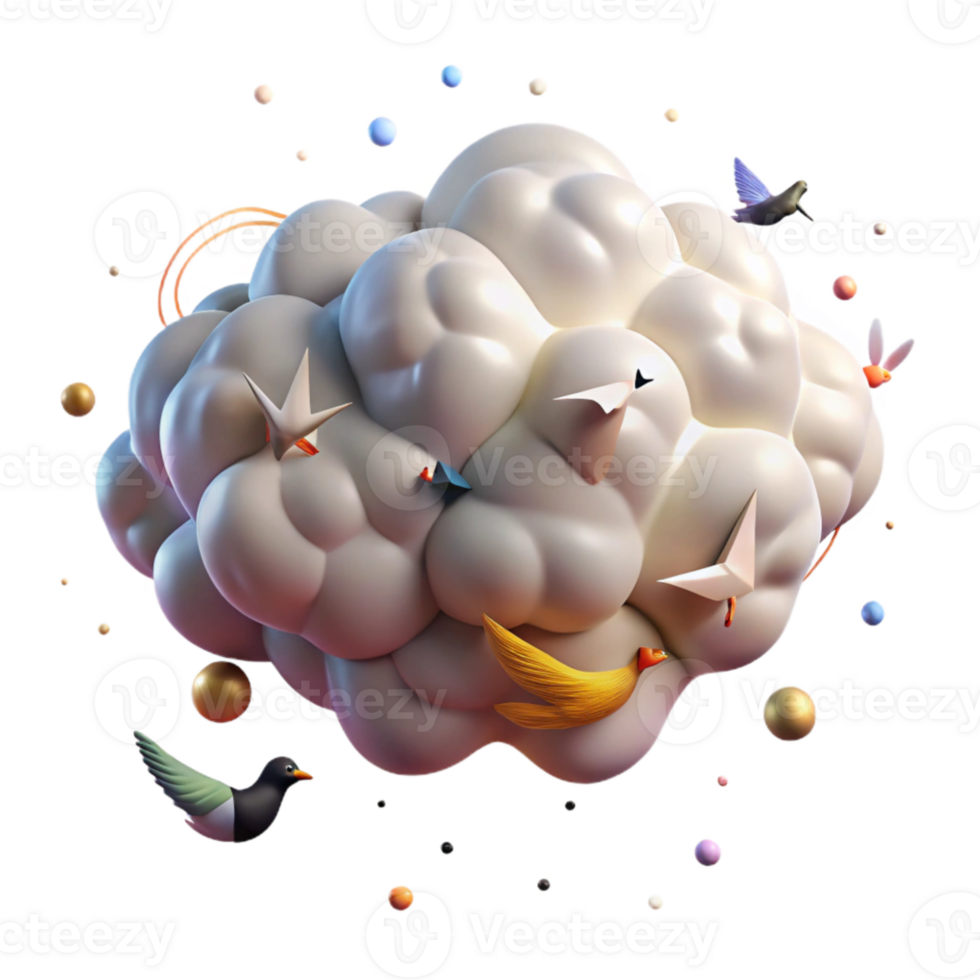 elegant abstract Isolated Cumulonimbus Cloud at Dusk Cutout high quality png