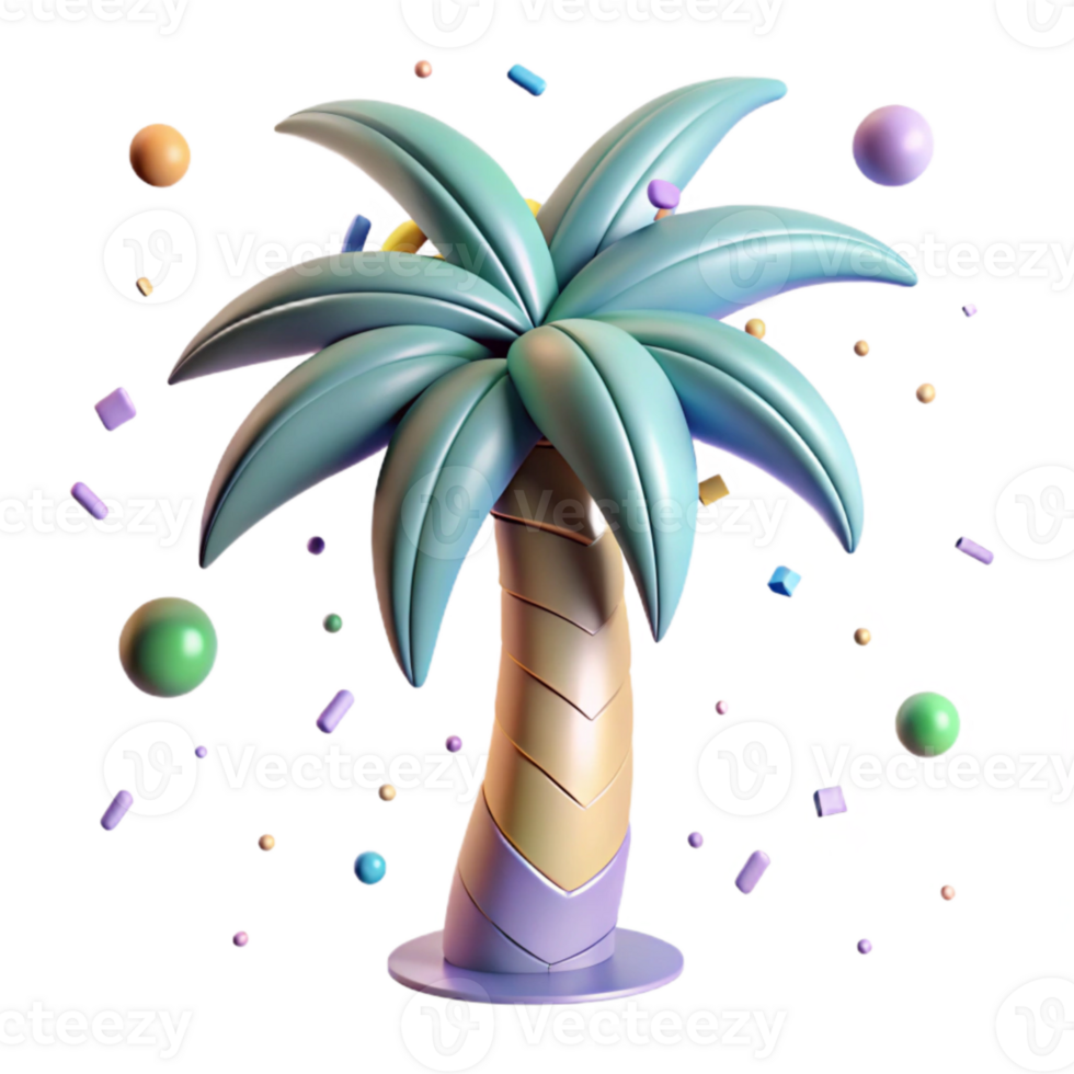 serene abstract Palm Tree Silhouette Cutout Isolated original png