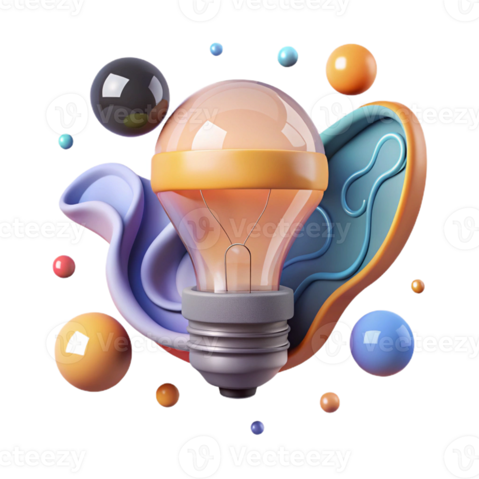 elegant contemporary Innovation Icon Lightbulb Idea Transparent premium png