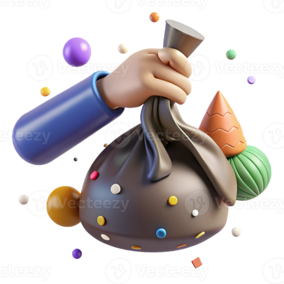 beautiful classic Hand Picking Up Trash Close Up View Isolated professional png