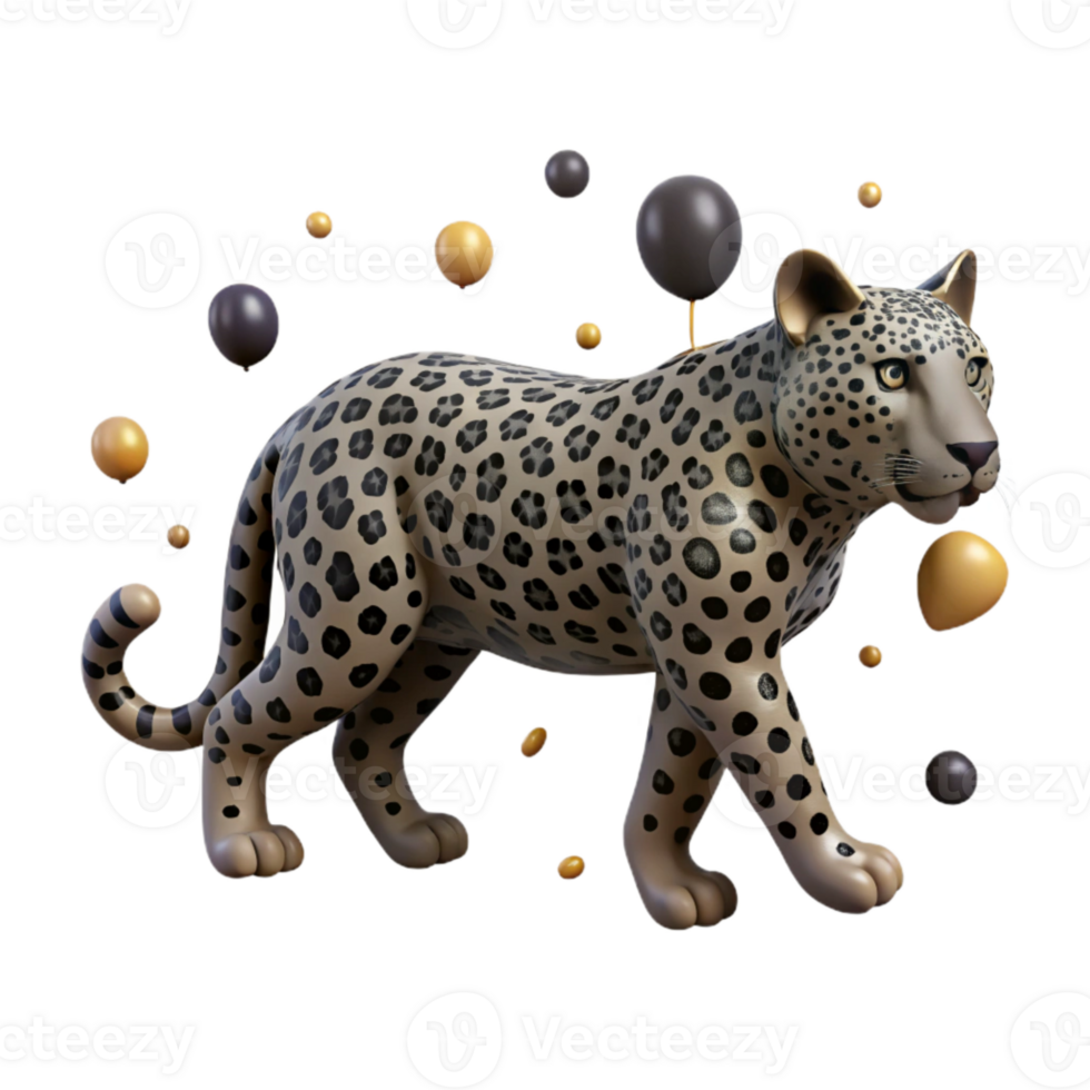 vibrant classic Leopard Silhouette Spotted Pattern Isolated premium png