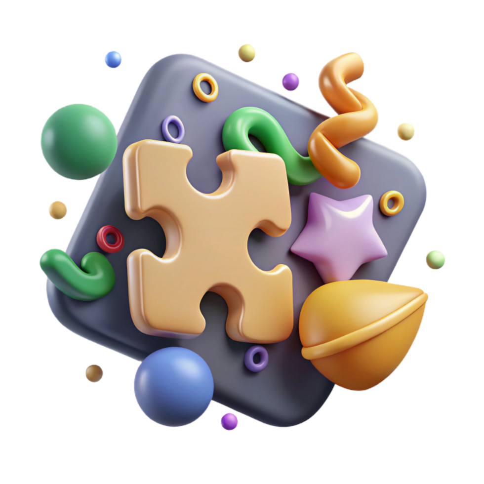 serene creative Problem Solving Icon Jigsaw Puzzle Piece Cutout authentic png