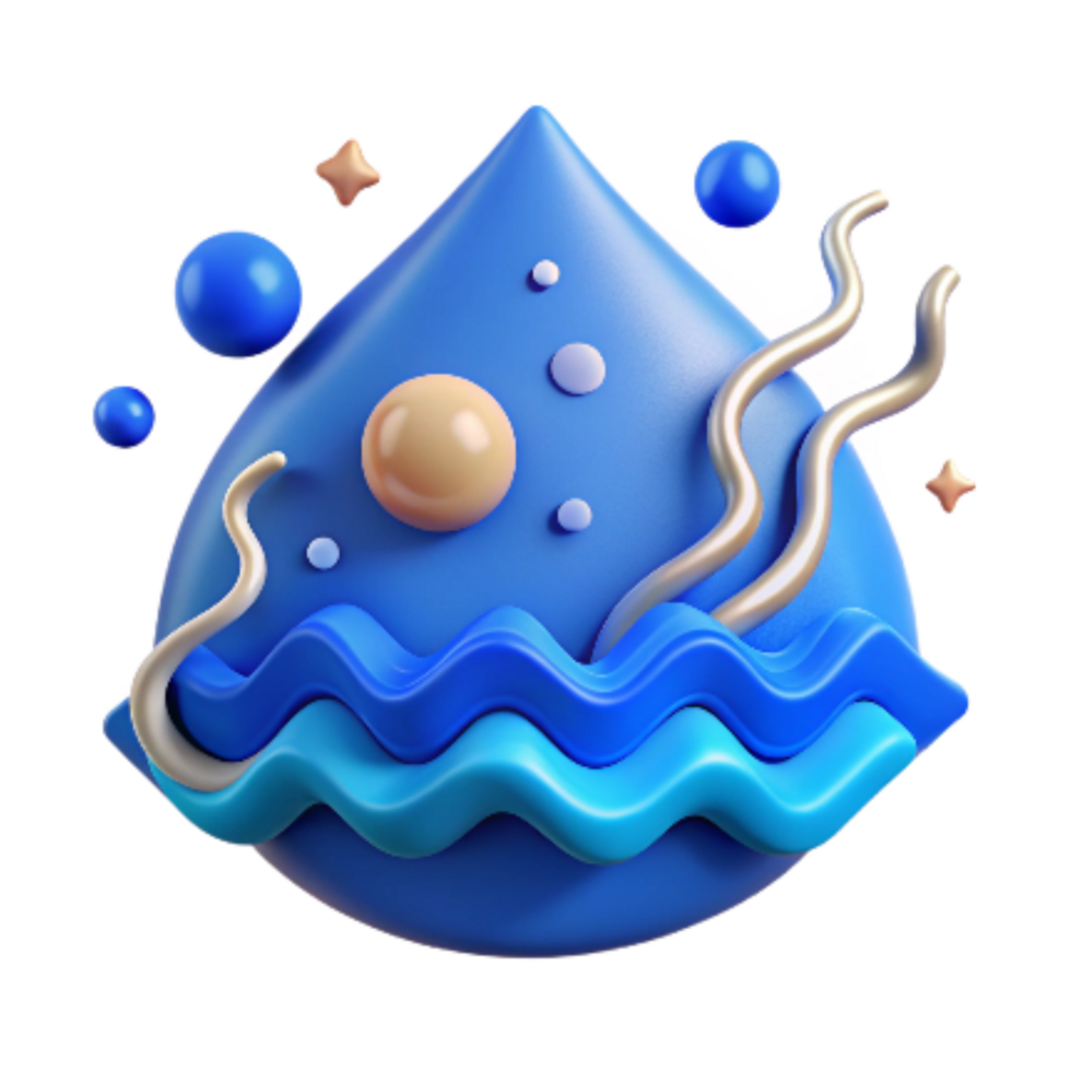 magnificent classic Ocean Acidification Solution Icon Blue Isolated Cutout authentic png