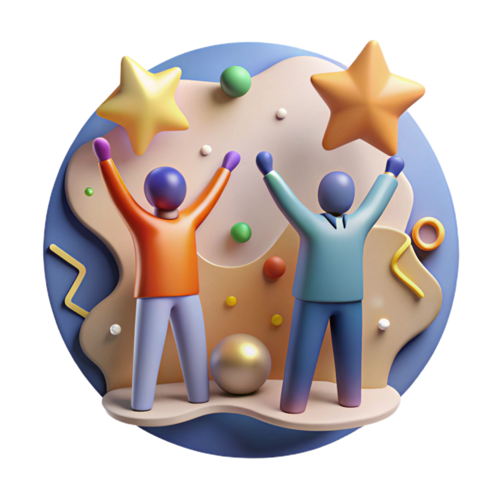 beautiful rustic Low Angle Shot Teamwork Celebration Cutout Isolated high quality png