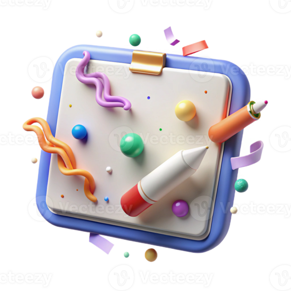 vibrant contemporary Interactive Whiteboard Stylus Closeup Transparent high quality png