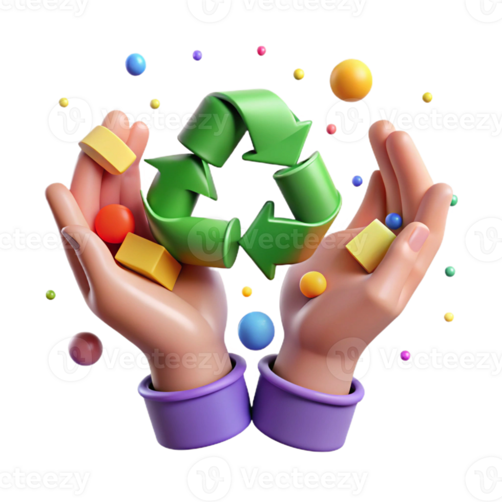 stunning classic Hands Holding Recycling Symbol Cutout exclusive png
