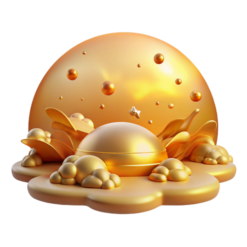 impressive abstract Golden Sunset Sky Panorama Cutout high quality png