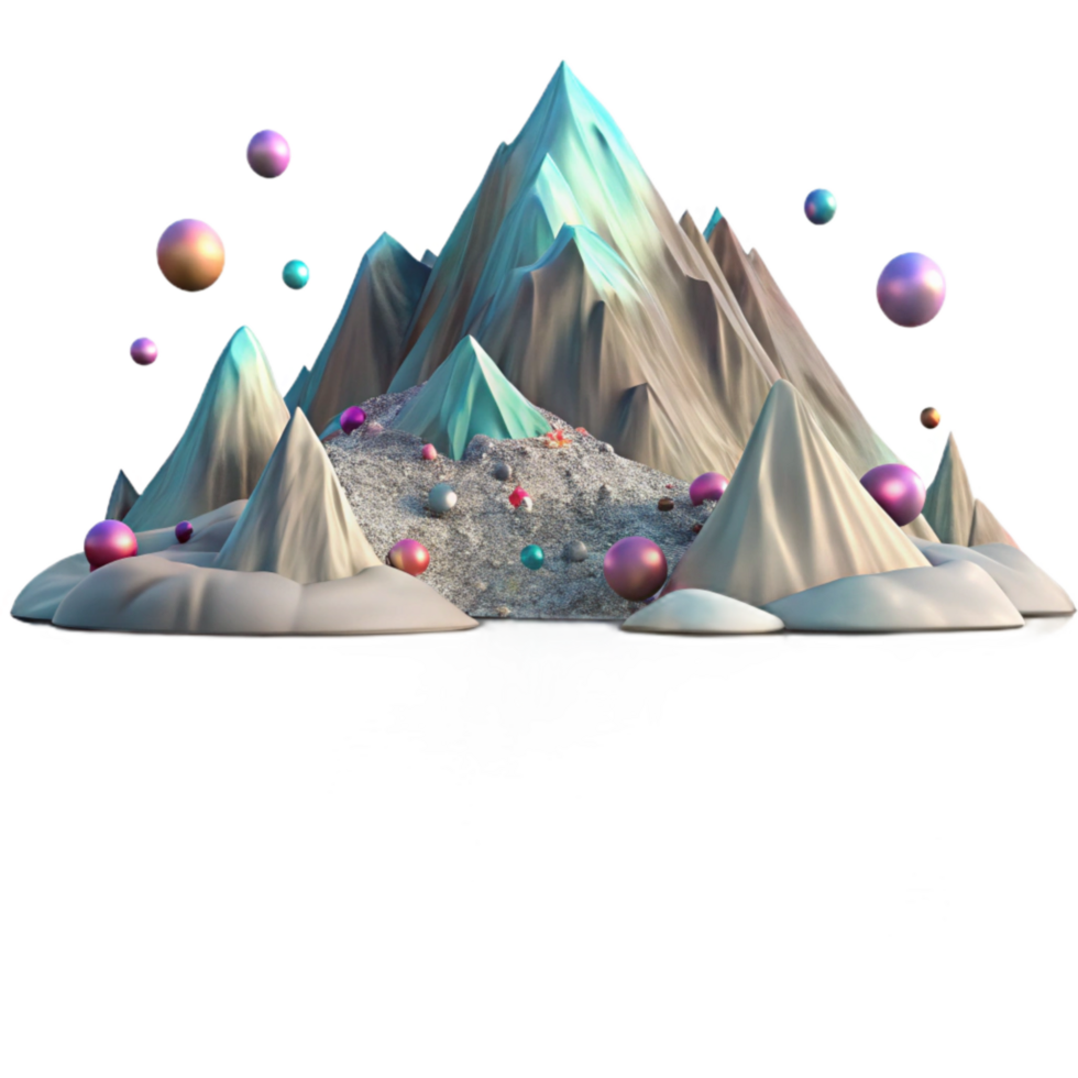 serene minimalist Mountain Lake Reflection Cutout with Crystal Clear Water genuine png