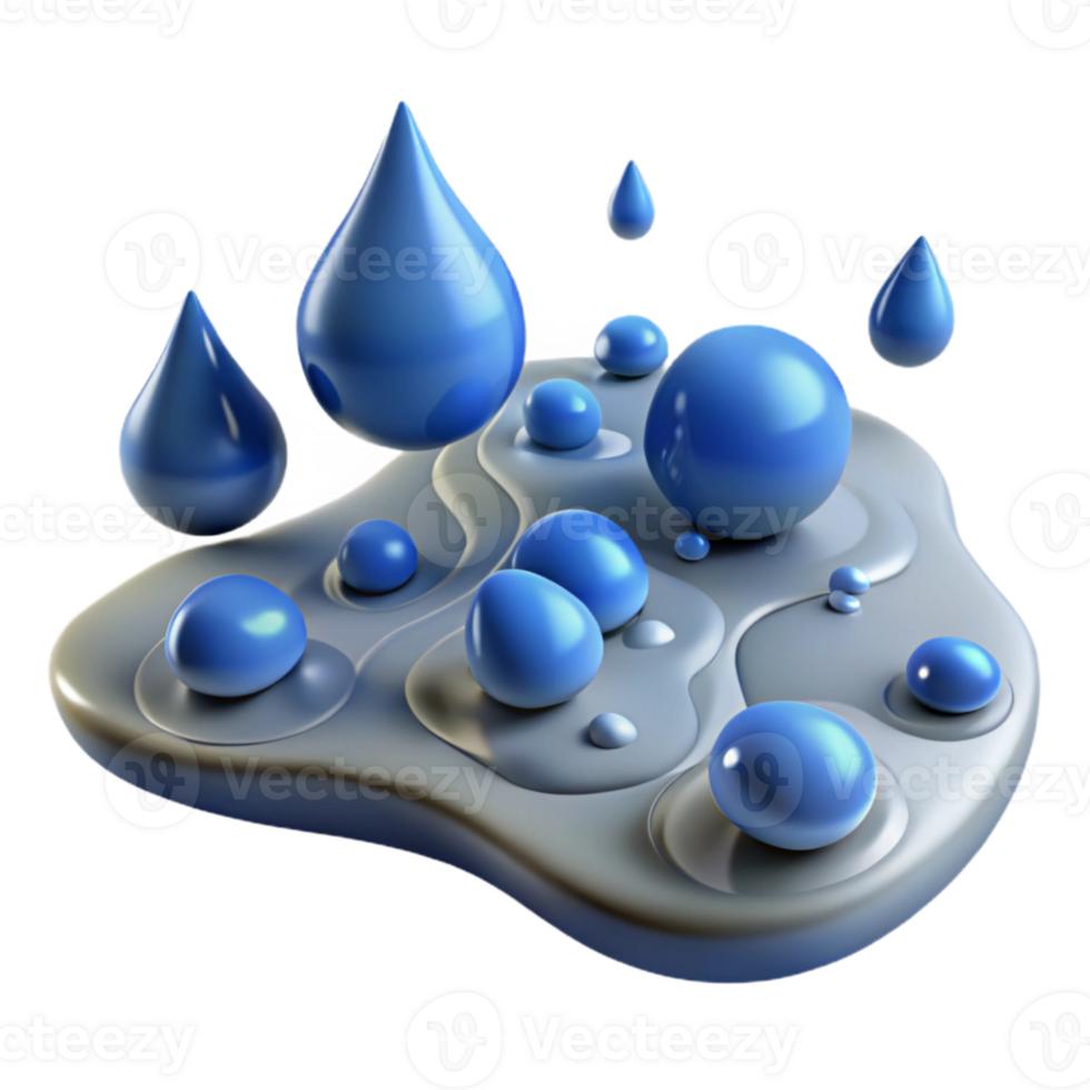 extraordinary traditional Raindrops Falling on River Transparent Background Ripple Effect high quality png
