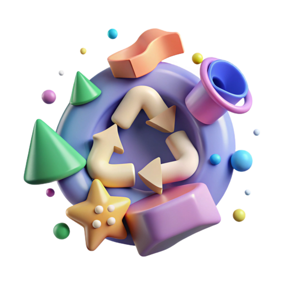 dramatic classic Reducing Plastic Waste Symbol Cutout Element high resolution png