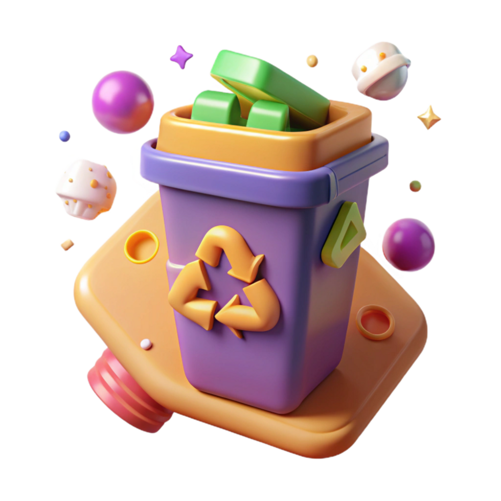 wonderful contemporary Recycling Bin Icon Top View Isolated Element detailed png