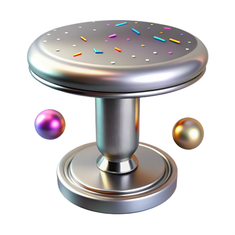 elegant modern Modern Table Leg Metal Chrome Isolated Element png